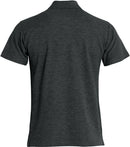 Clique Basic Polo Heren - Antraciet Melange