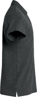 Clique Basic Polo Heren - Antraciet Melange